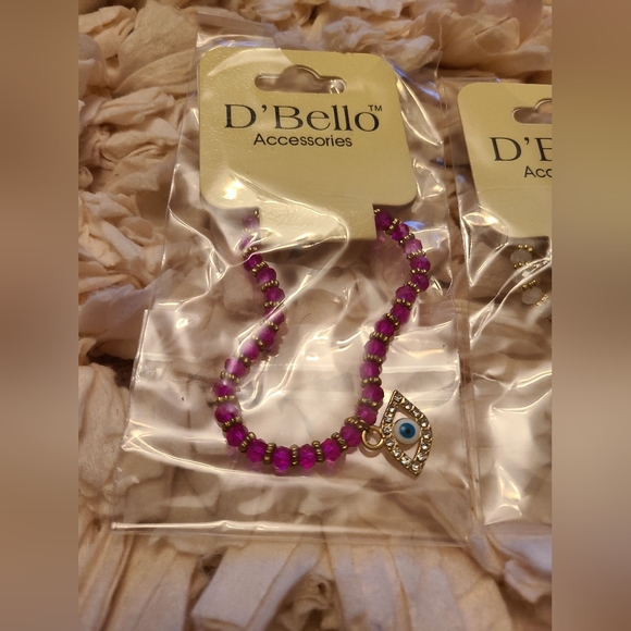 Two brand NWT D'Bello Accessories bracelets - Evil Eye Protection 🧿 - Picture 3 of 5